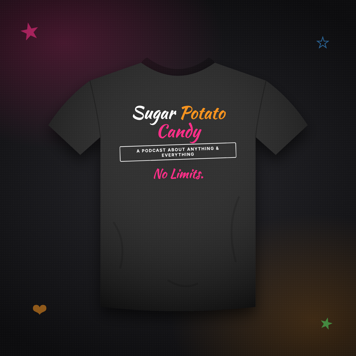 Sugar Potato Candy Logo Tee — sample design mockup