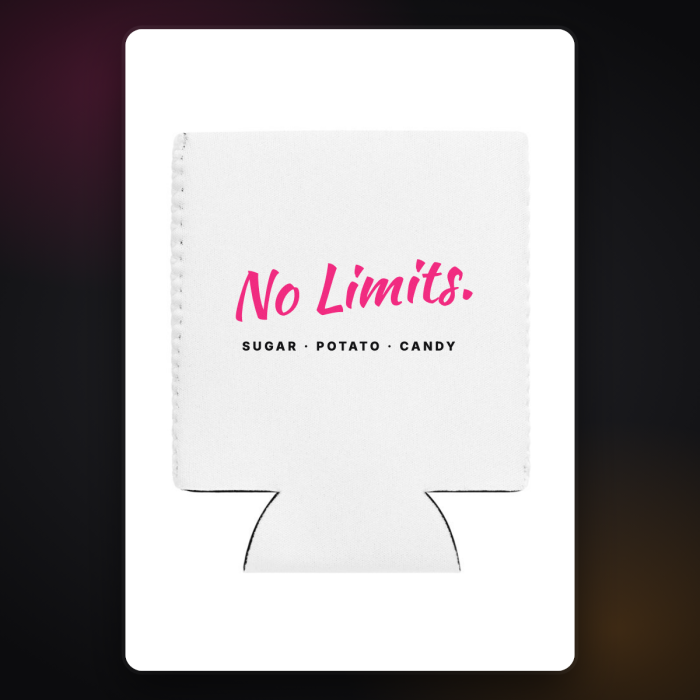 No Limits. Can Cooler — sample design mockup