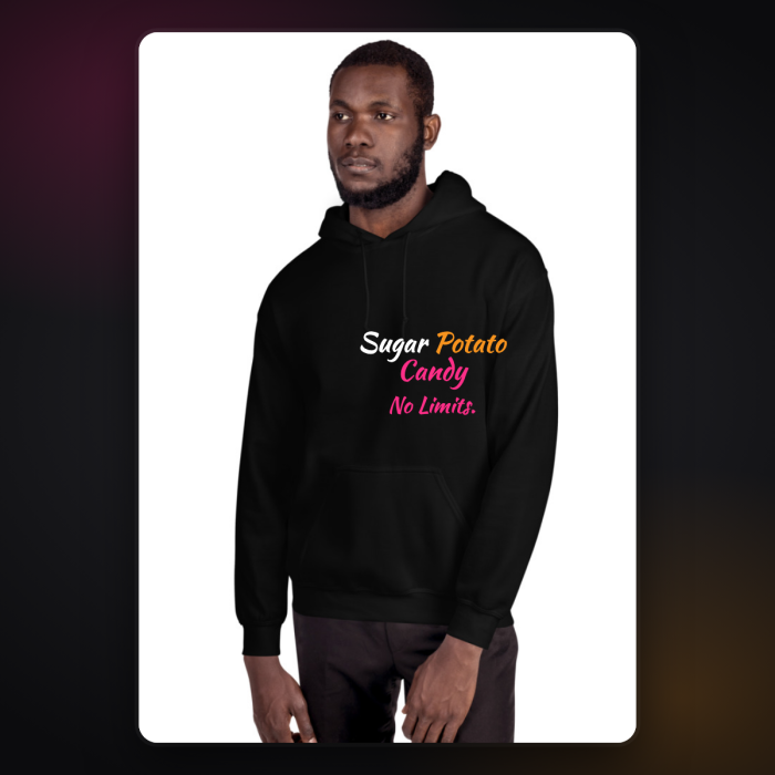 Sugar Potato Candy Logo Hoodie — sample design mockup